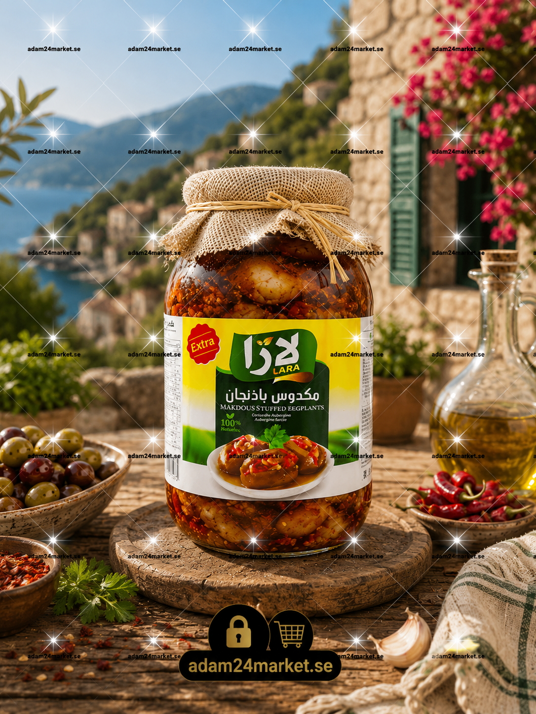 LARA Makdous (Fyllda Auberginer) Liten EXTRA 600g