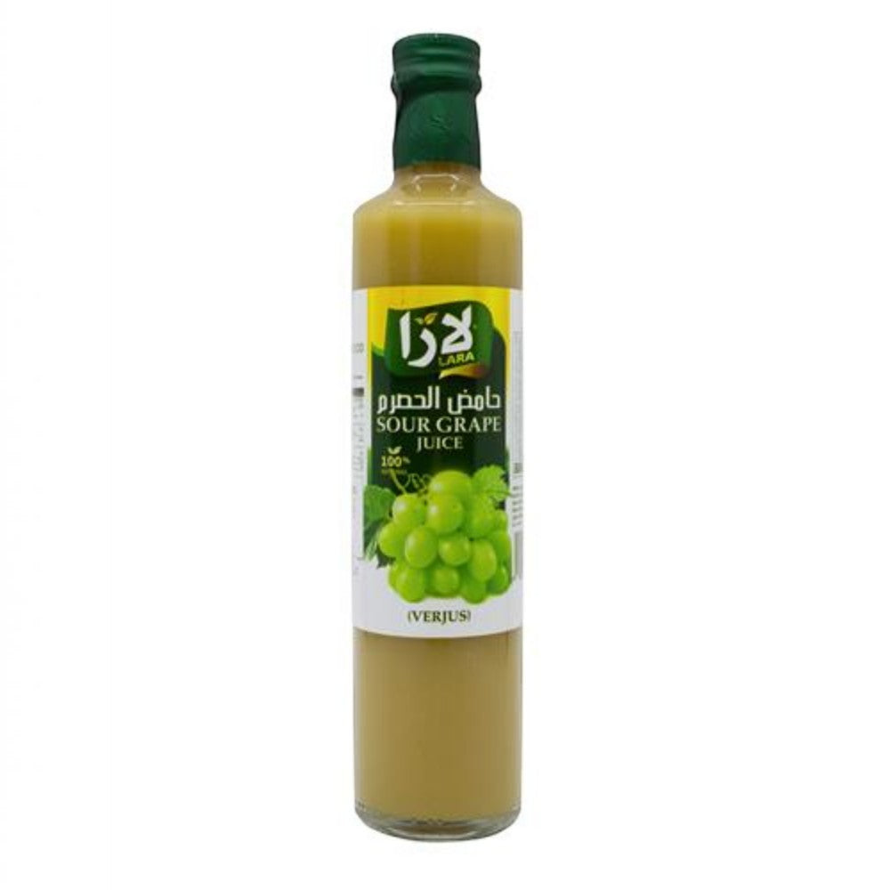 زجاجة عصير العنب الحامض من لارا (حصروم) 500 مل من Adam Market، طبيعي 100% ومثالي للطهي والسلطات.
